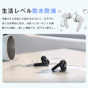 【2024新登場】ワイヤレスイヤホン Bluetooth 5.4 イヤホン タッチディスプレイ付き 液晶搭載ケース ANCノイズキャンセリング Hi-Fi音質 カナル型 左右分離型 片耳/両耳 タッチ操作 装着感快適 マイク内蔵 ハンズフリー通話（ホワイト）